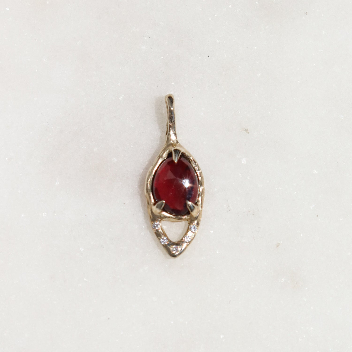 Starlight Charm | Garnet, Diamonds, 14k Gold