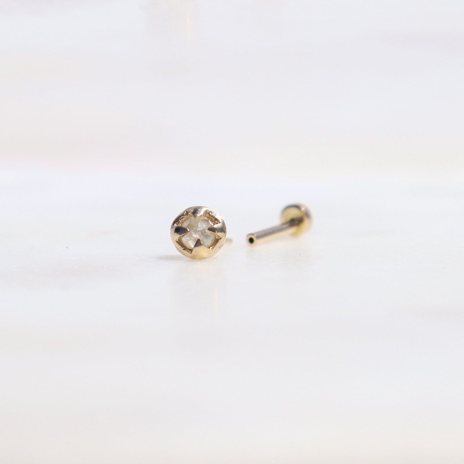 The Mini Icy Diamond Earring | Diamond, 14k Gold