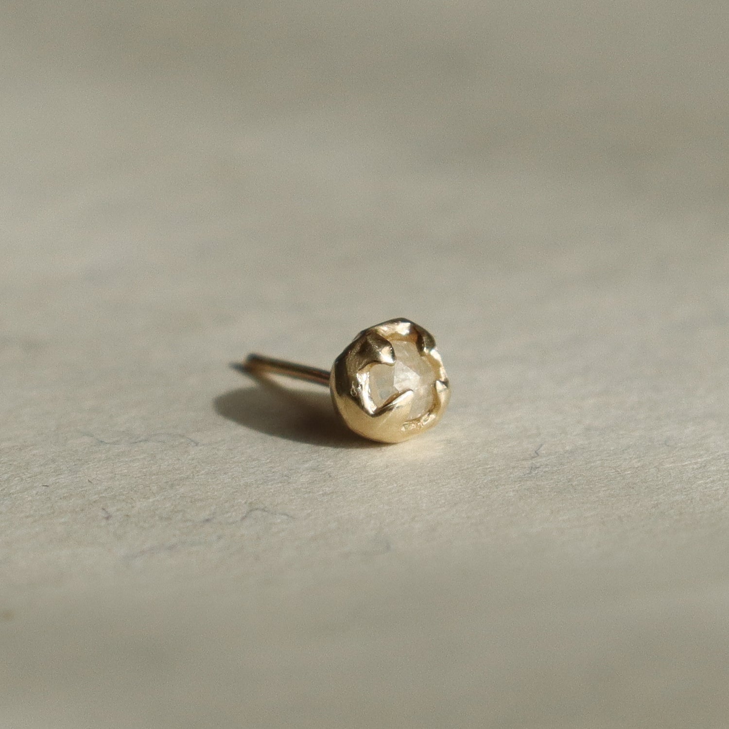 The Mini Icy Diamond Earring | Diamond, 14k Gold