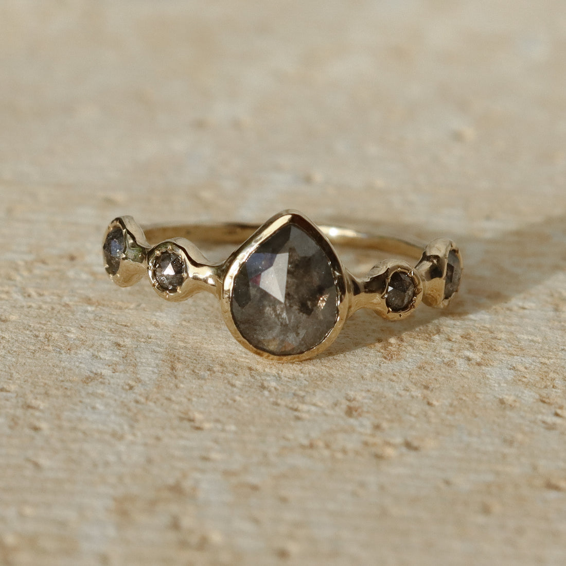 Gwendolyn | Salt and Pepper Diamonds, 14k Gold