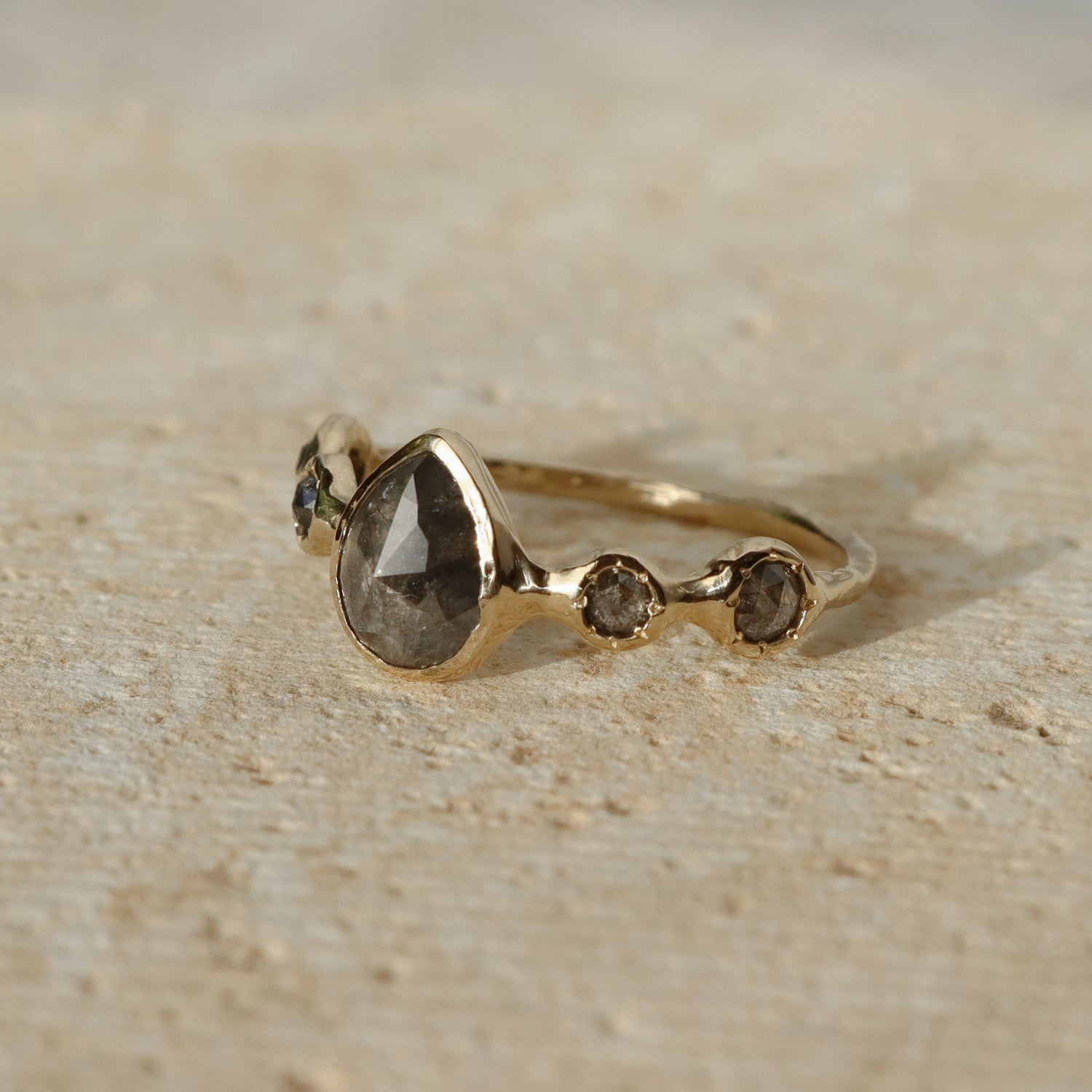 Gwendolyn | Salt and Pepper Diamonds, 14k Gold