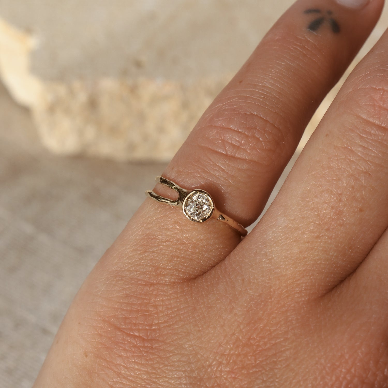 Shooting Star Ring | .24ct Old Mine Diamond