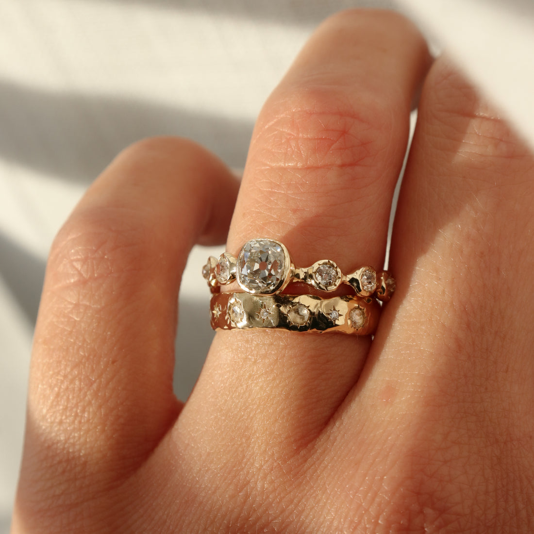 Guinevere | I VS2 Old Mine Diamond, 14k Gold