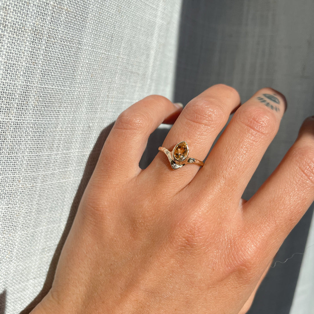 Custom Citrine Reign of Light Ring