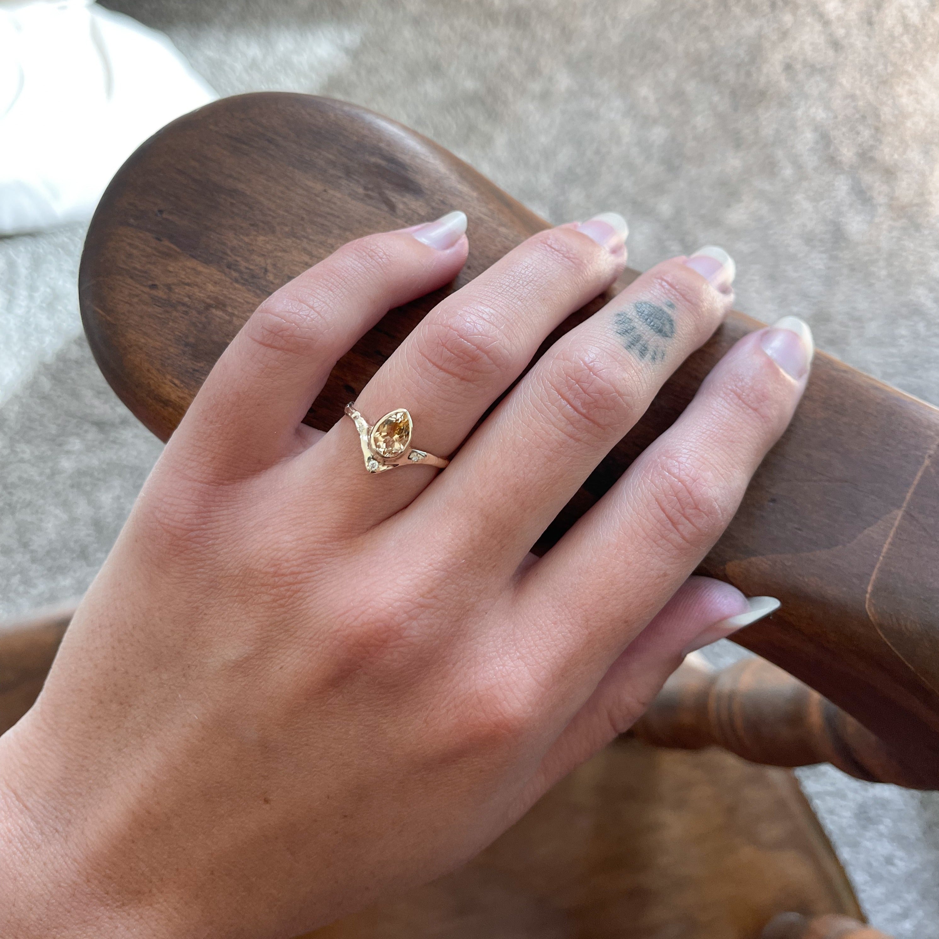 Custom Citrine Reign of Light Ring