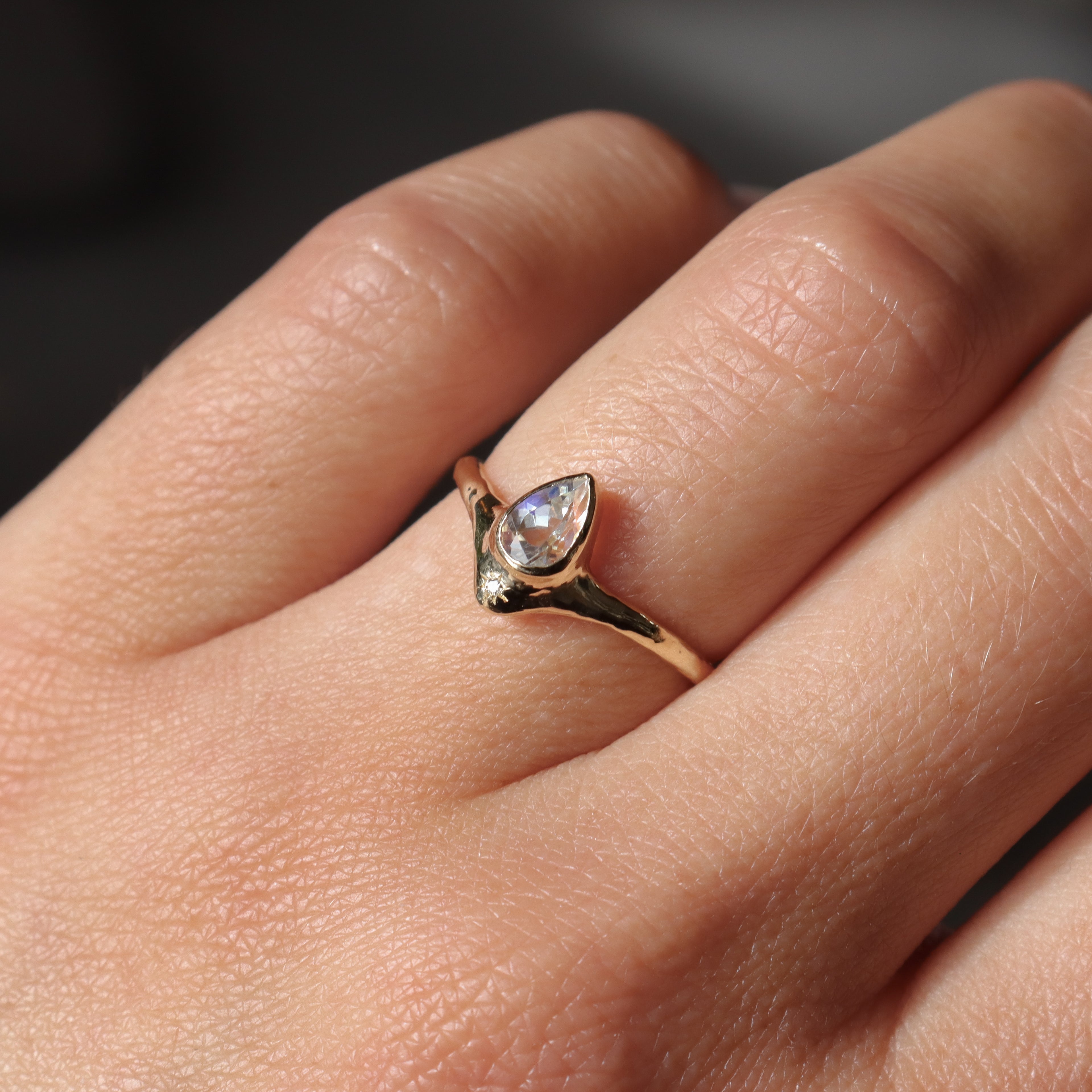 The Reign of Light | Brilliant Moonstone, Diamond, 14k Gold