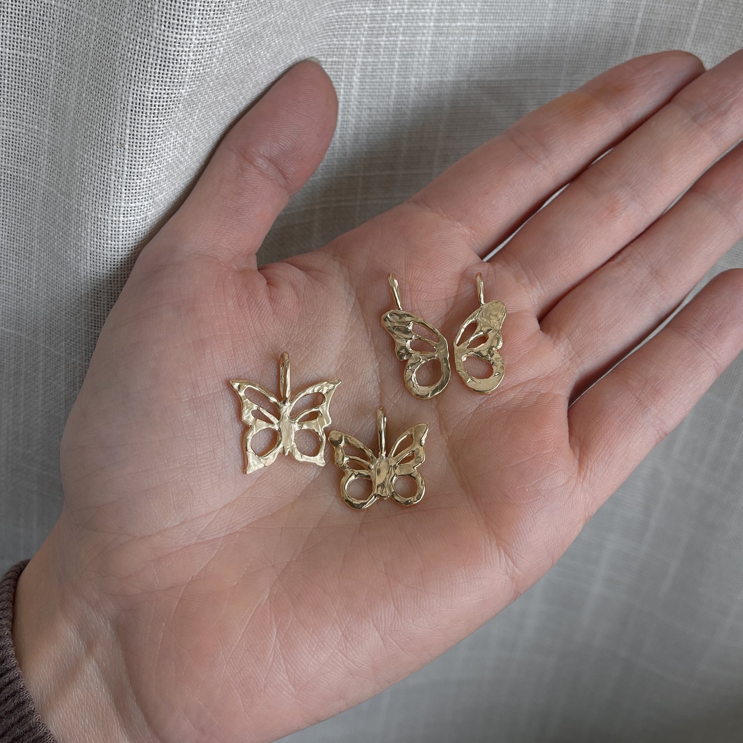 Butterfly Wing BFF Charms Set | 14k Gold