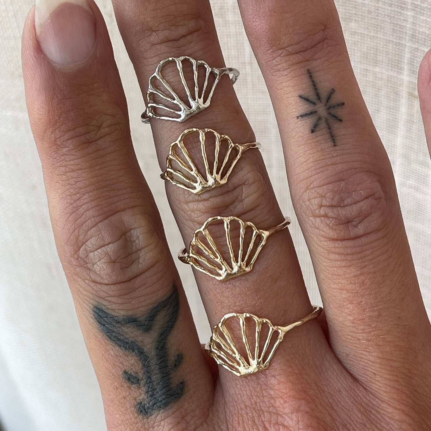 The Spirit of the Sea | 14k Gold Scallop Shell Ring