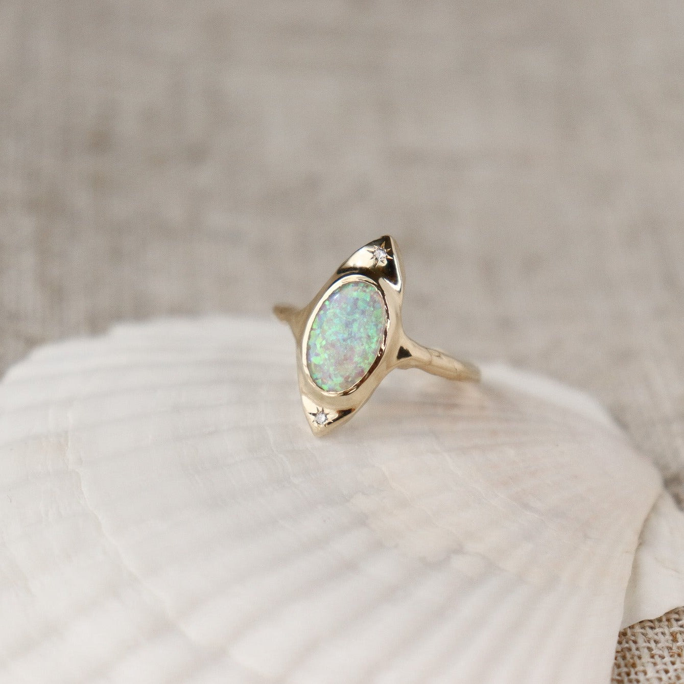 With in a Dream Ring | Opal, Diamonds, 14k Gold