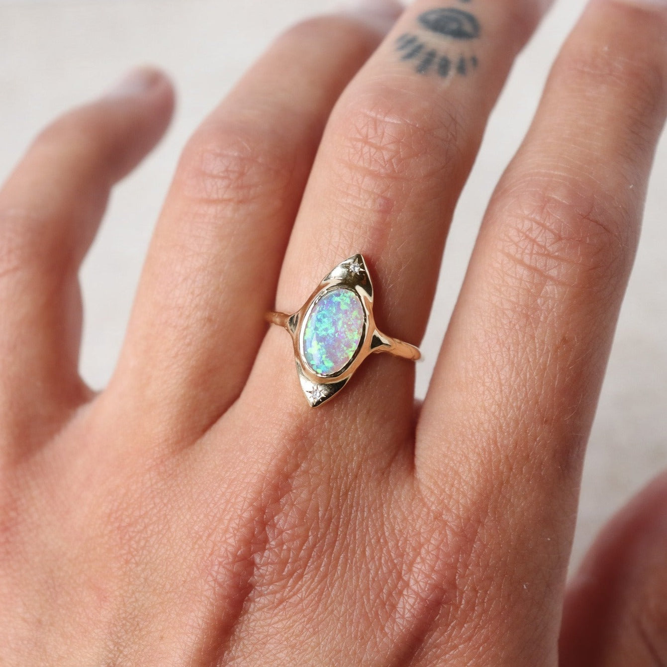 With in a Dream Ring | Opal, Diamonds, 14k Gold