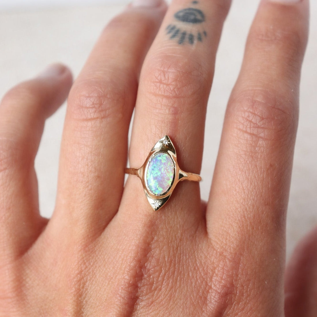 Within a Dream Ring | Opal, Diamonds, 14k Gold