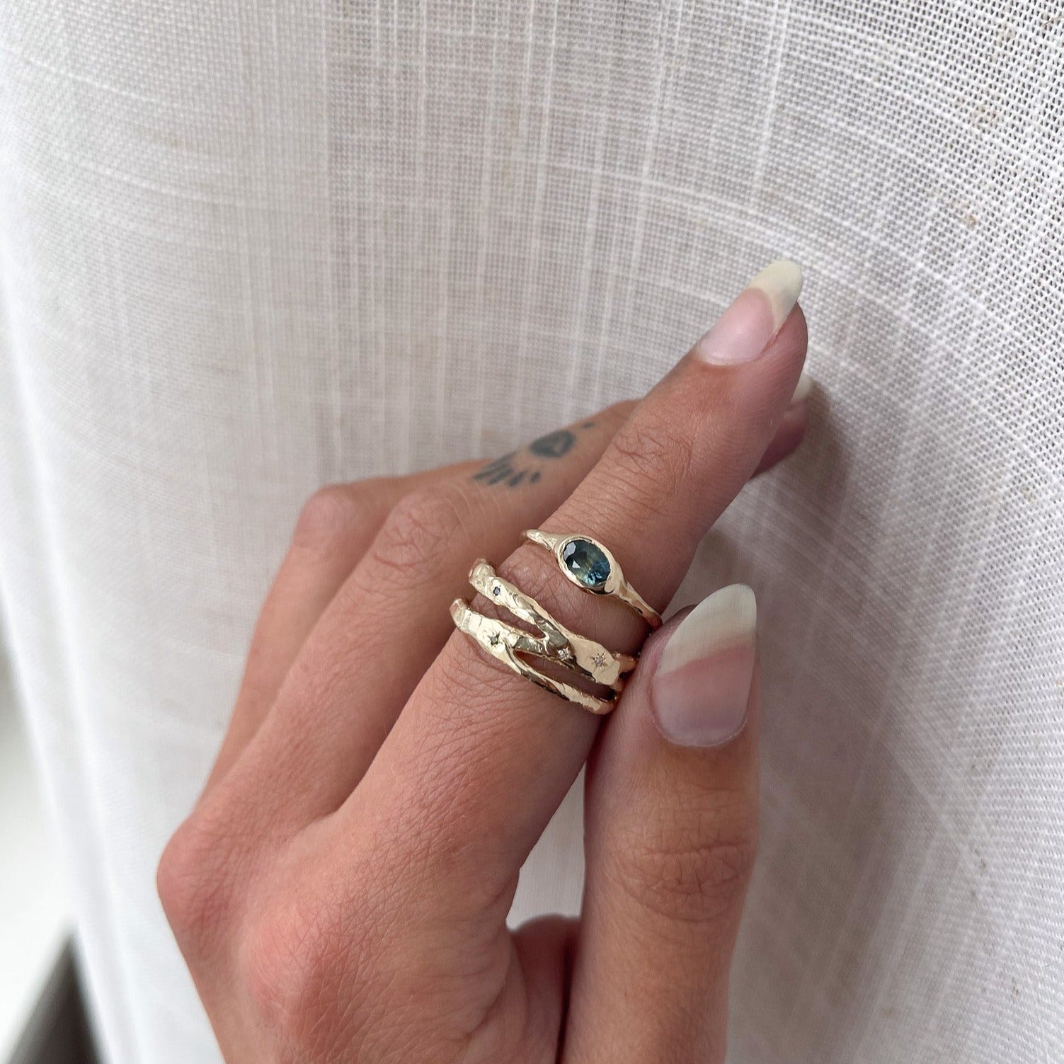 Custom Sapphire Wedding Rings