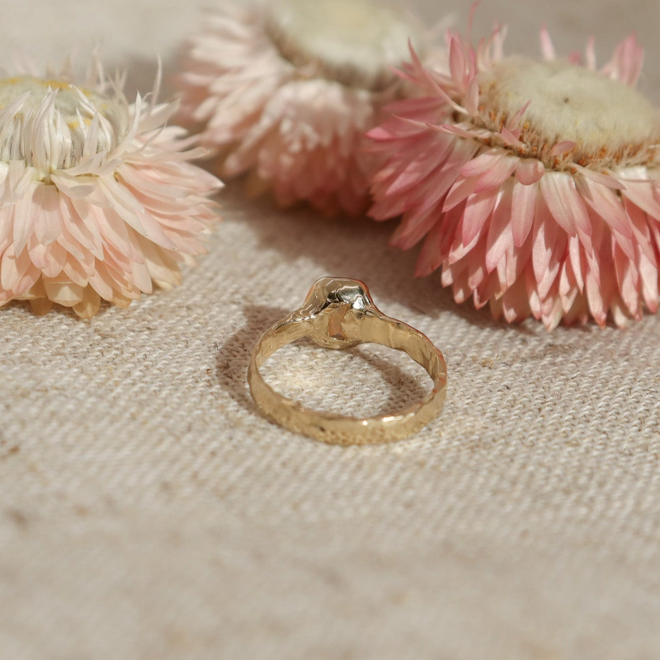 Ethereal Dream Ring | Opal, Ombre Pink Sapphires, 14k Gold