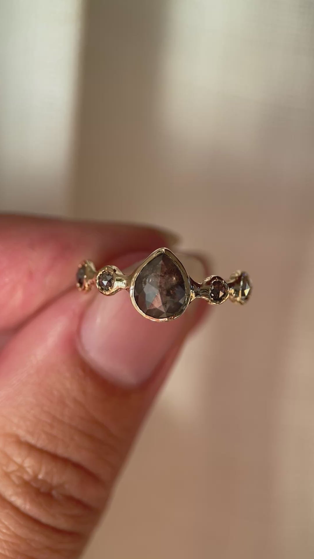 Gwendolyn | Salt and Pepper Diamonds, 14k Gold