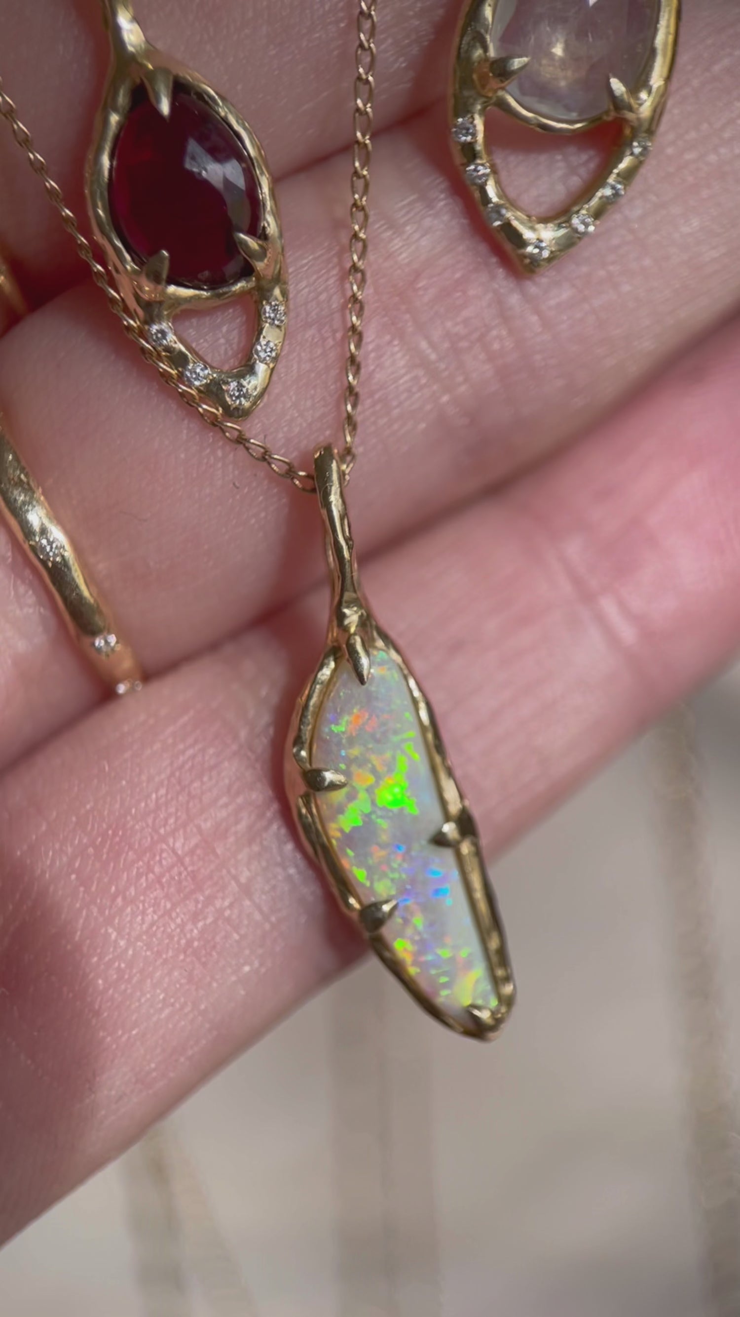 Starlight Charm | Moonstone, Diamonds, 14k Gold