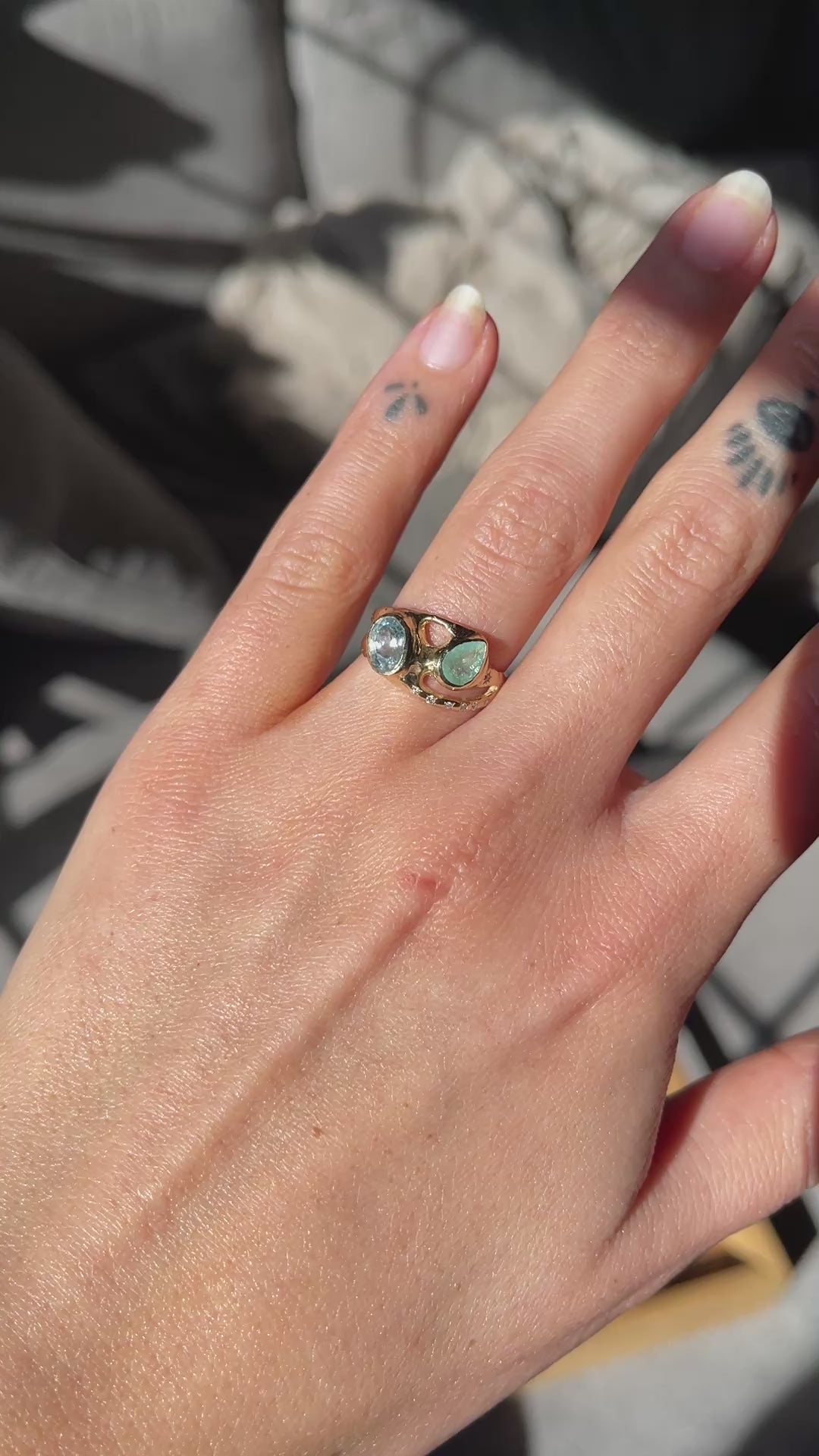 Atlantean Tides | Paraiba Tourmaline, Montana Sapphire, Diamonds, 14k Gold