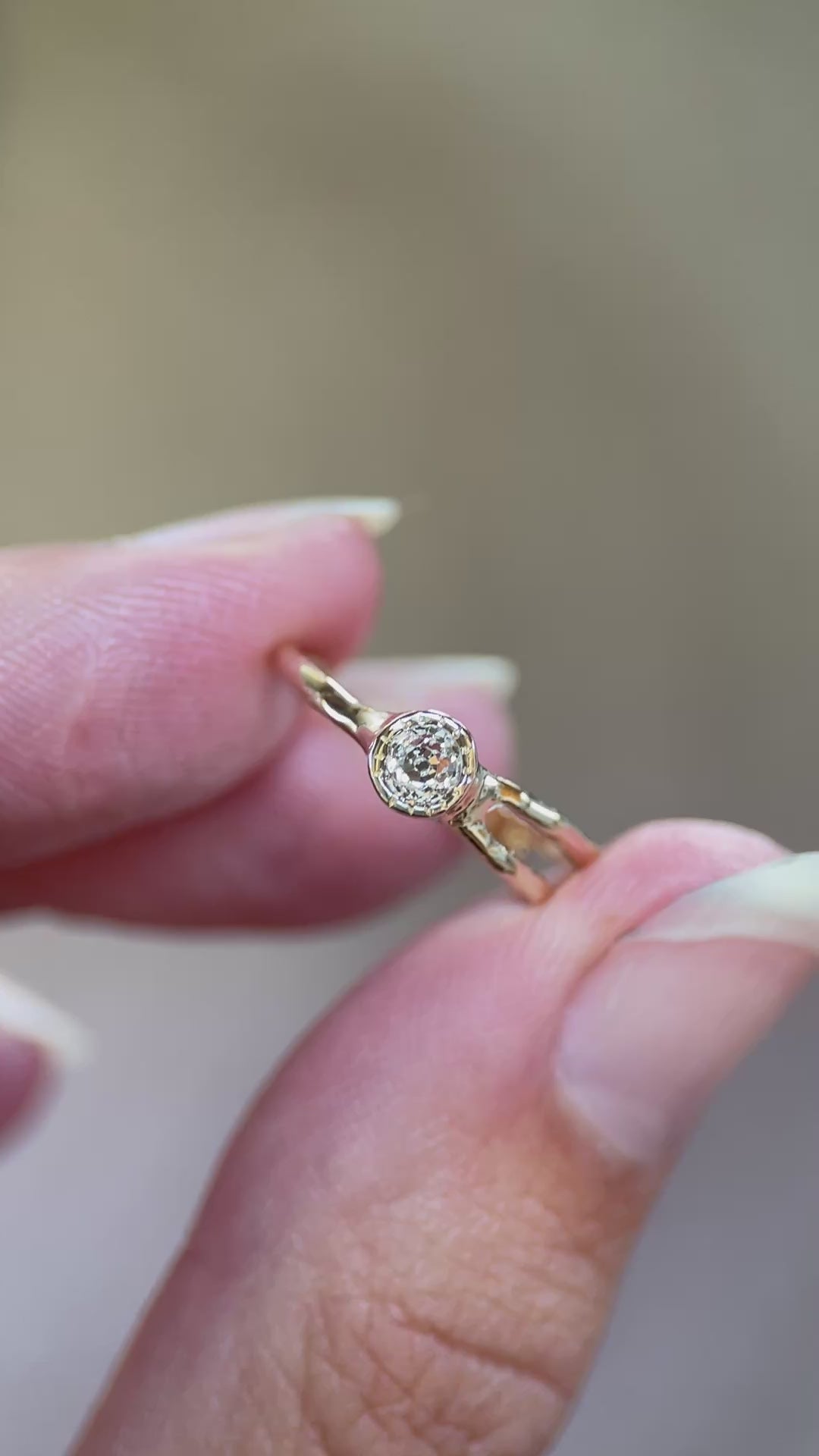 Shooting Star Ring | .21ct Old Mine Diamond