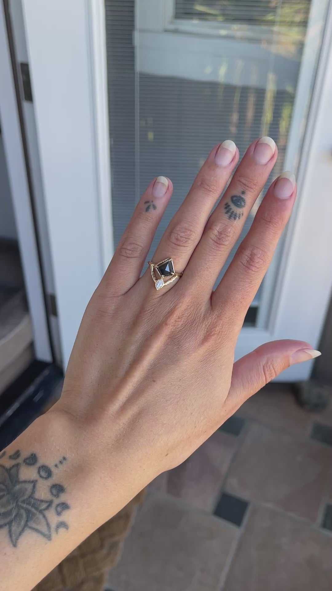 Reflections Ring | Salt and Pepper Diamond, White Diamonds, 14k Gold