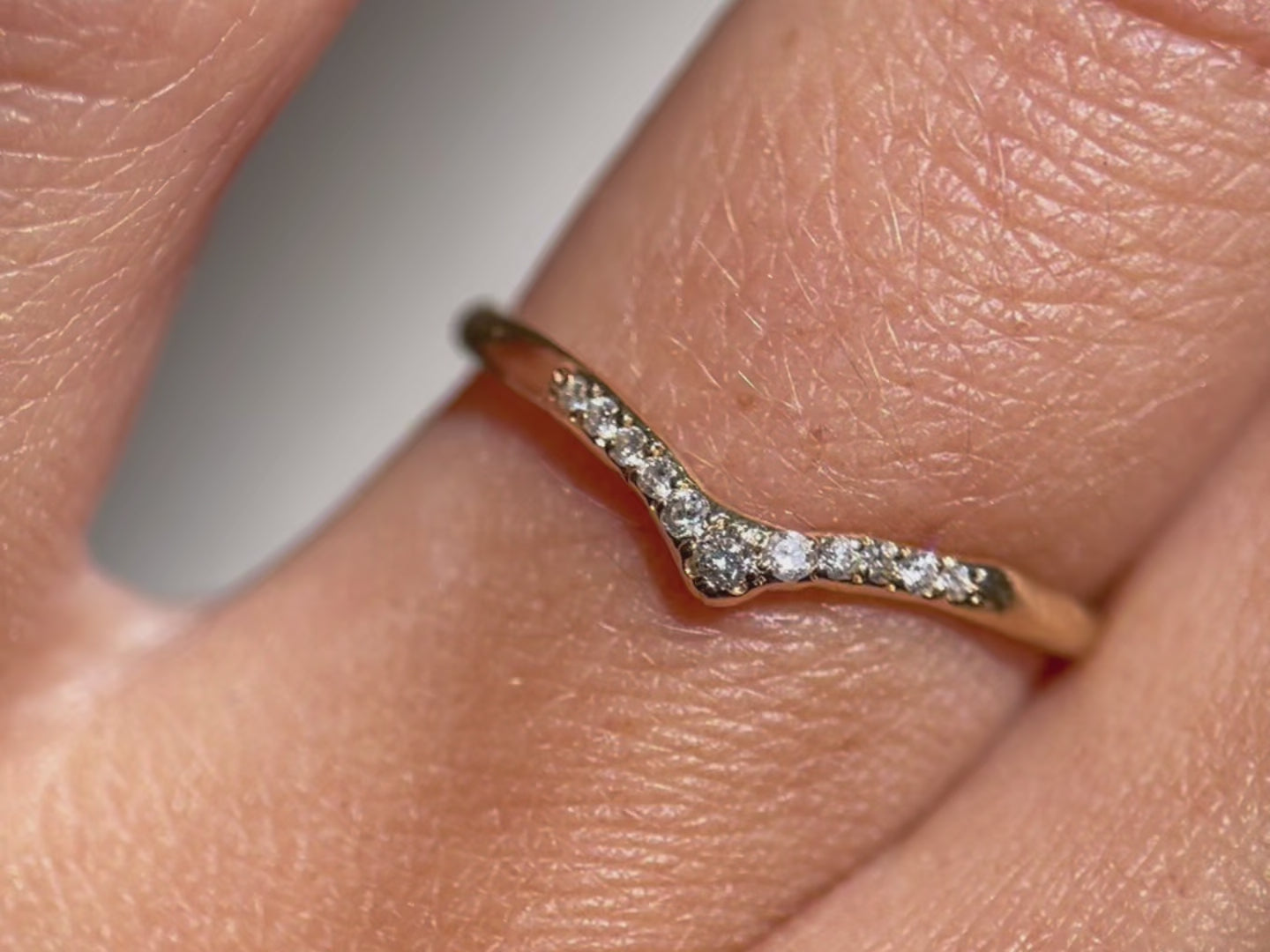 Custom Pave Diamond Stacking Band | 14k Gold