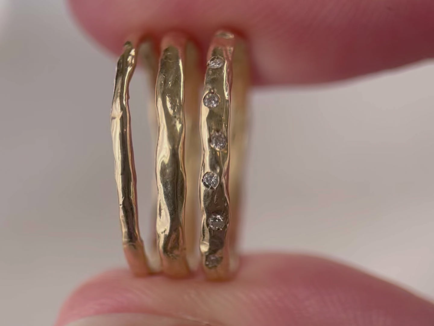 The Isle Band | Diamond Studded, 14k Gold