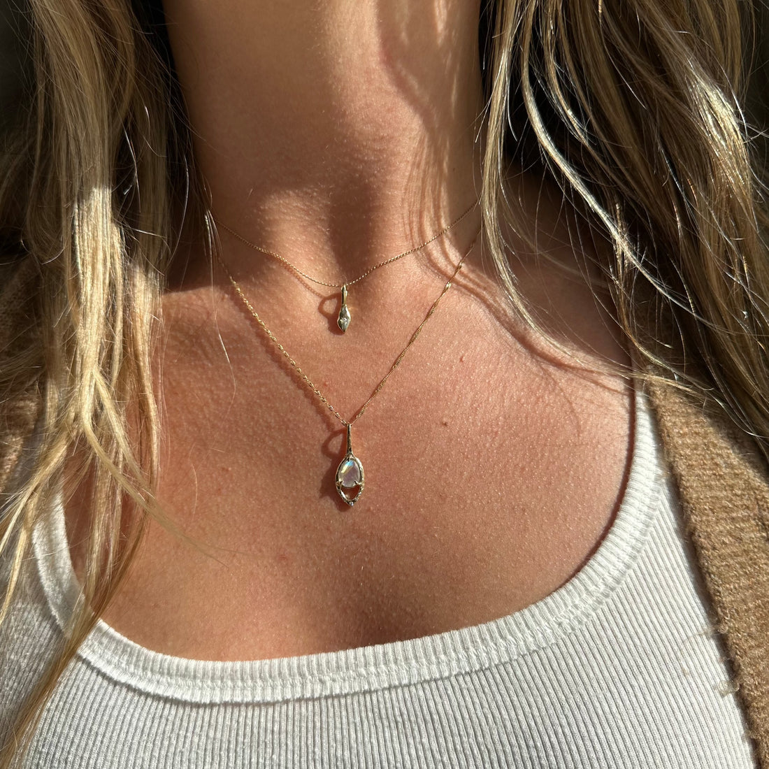 Starlight Charm | Moonstone, Diamonds, 14k Gold