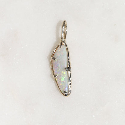 Opal Sliver Charm | 14k Gold