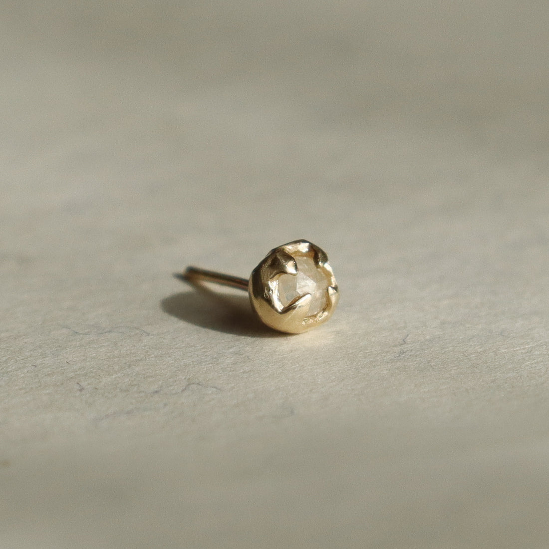 The Mini Icy Diamond Earring | Diamond, 14k Gold