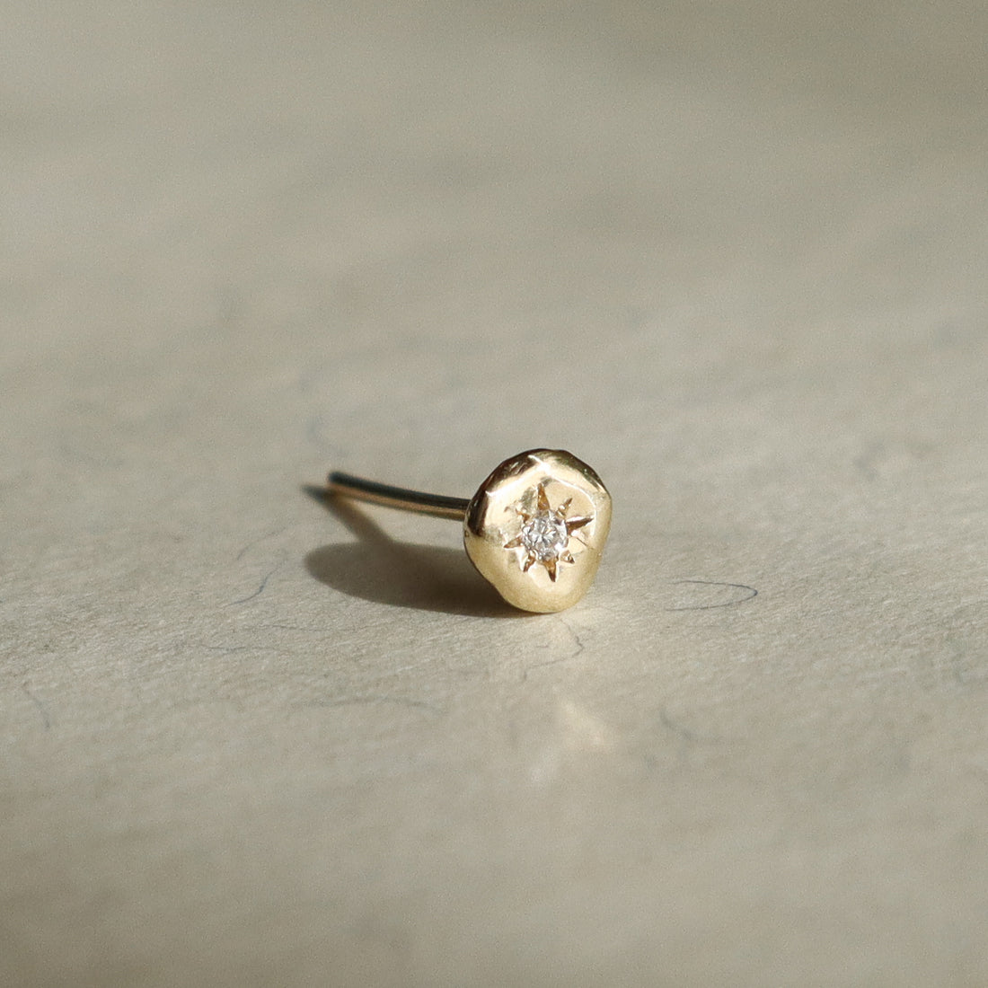 Diamond Star Stud Flat Backs | Diamond, 14k Gold
