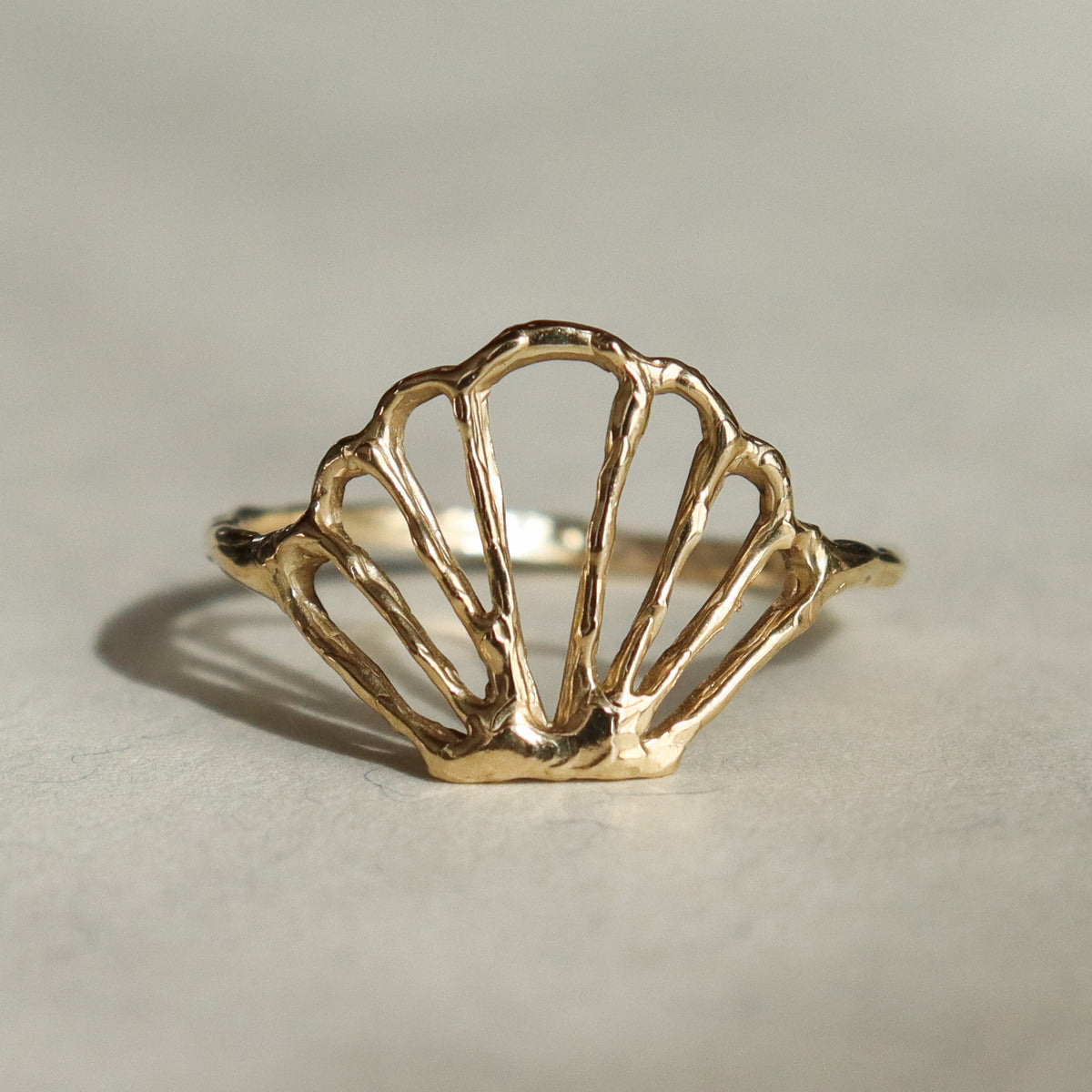 Shell Gold Plated Rings The Spirit of the Sea | 14k Gold Scallop Shell Ring – From Isla