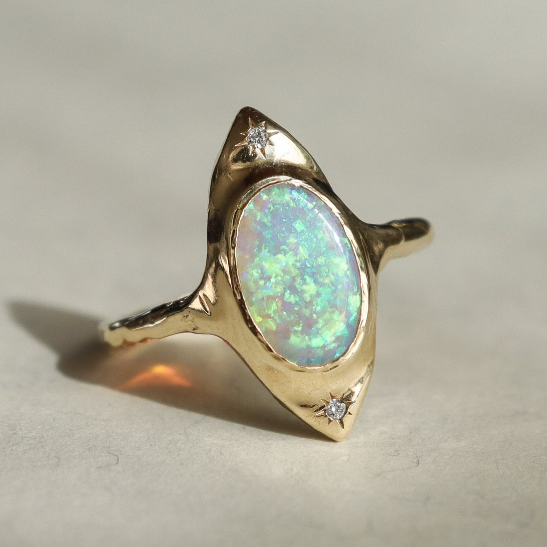 Within a Dream Ring | Opal, Diamonds, 14k Gold