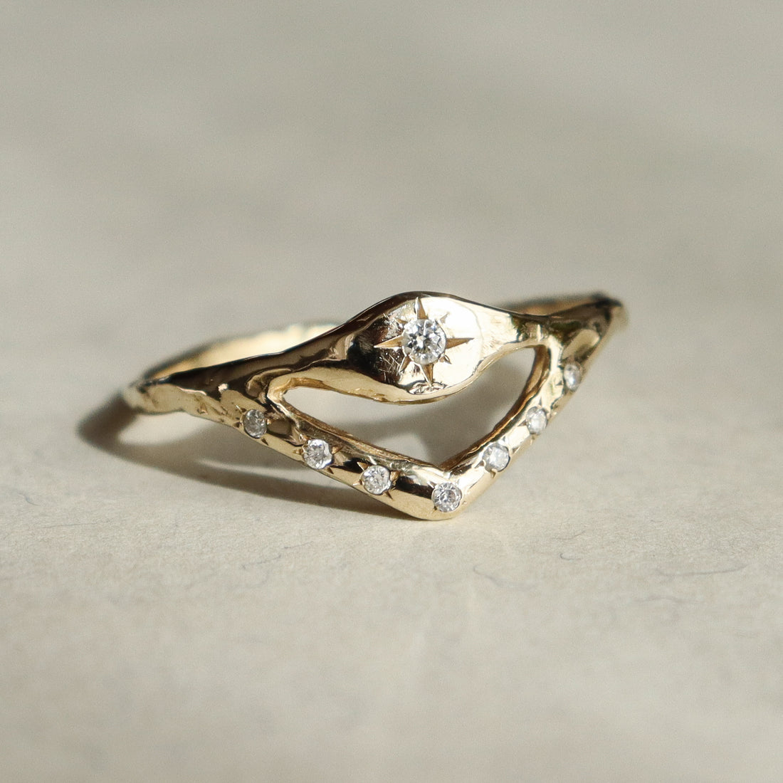The Evil Eye Ring | Diamonds, 14k Gold