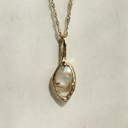 Starlight Charm | Moonstone, Diamonds, 14k Gold