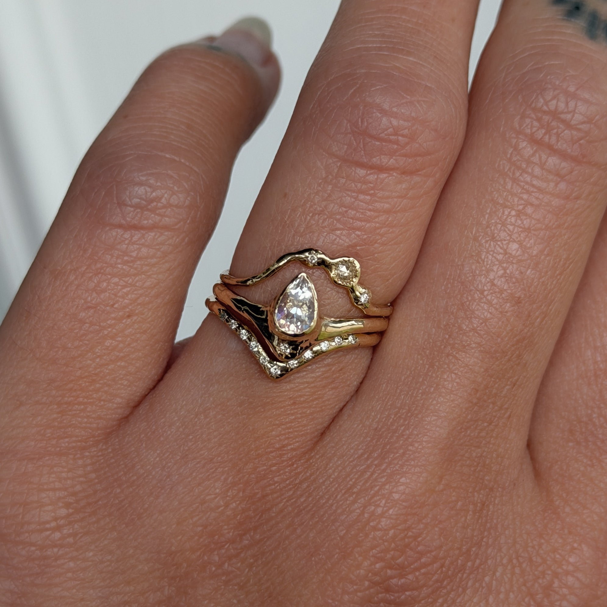 The Reign of Light | Brilliant Moonstone, Diamond, 14k Gold
