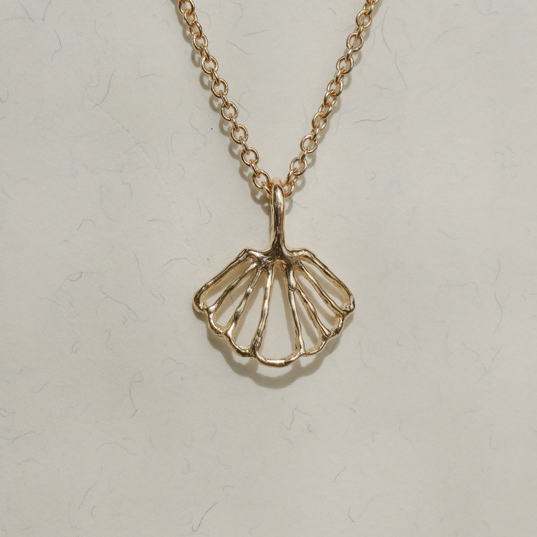 Spirit of the Sea Charm | 14k Gold Scallop Seashell