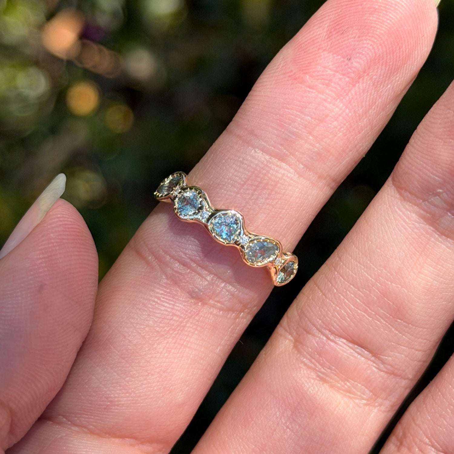Custom Blue Lucinda Ring