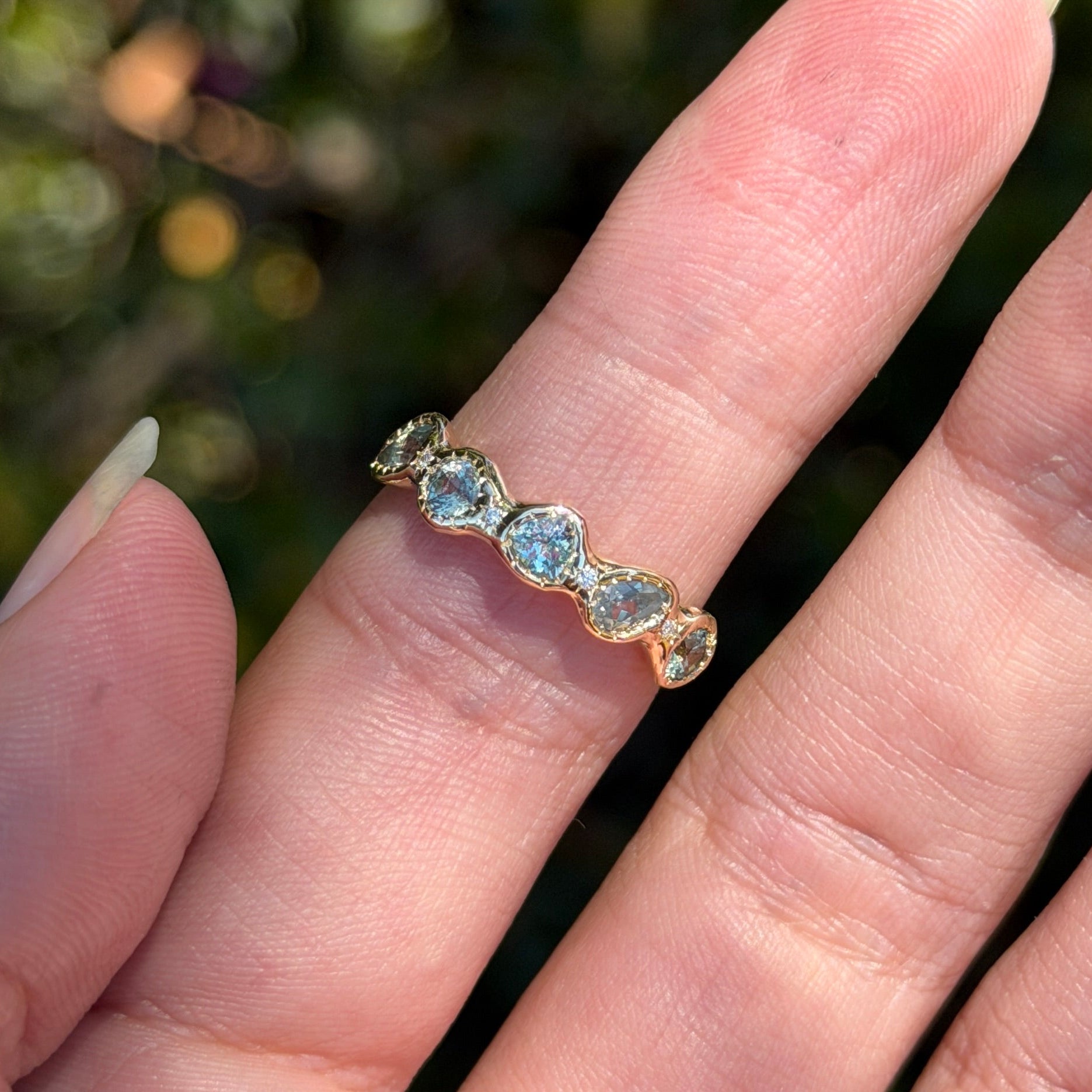 Custom Blue Lucinda Ring