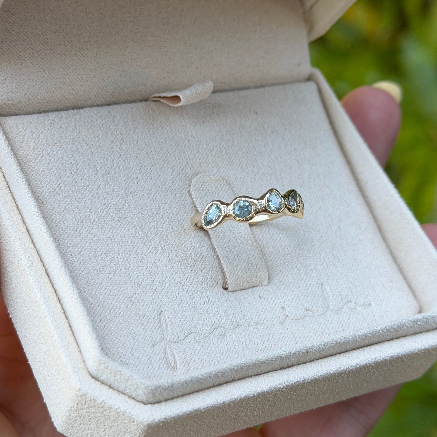 Custom Blue Lucinda Ring