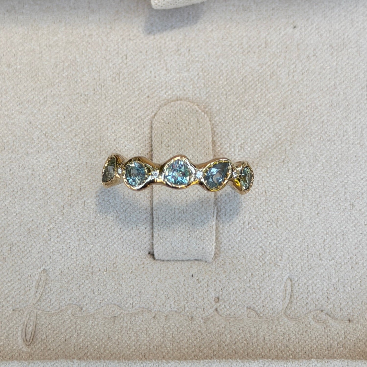 Custom Blue Lucinda Ring