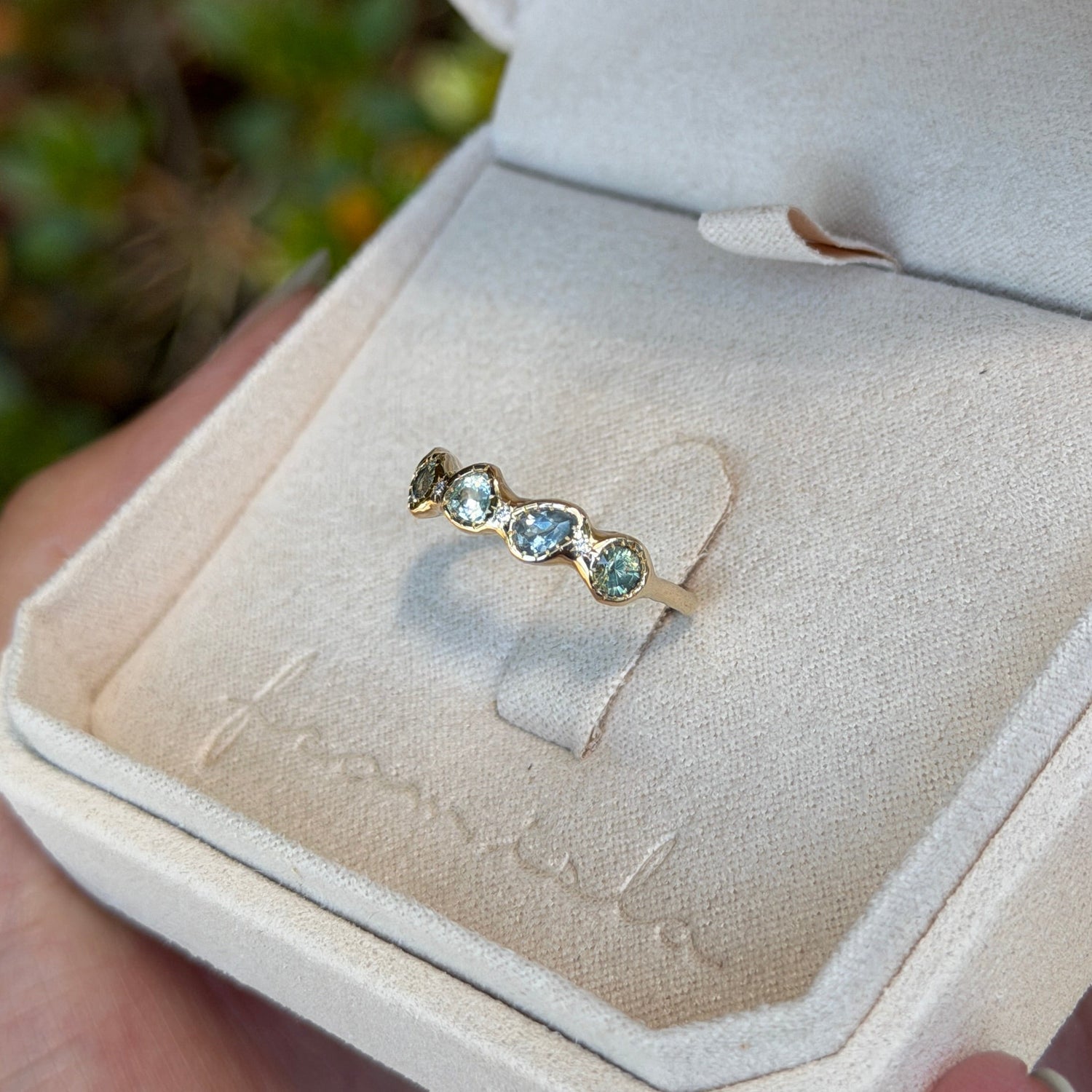 Custom Blue Lucinda Ring
