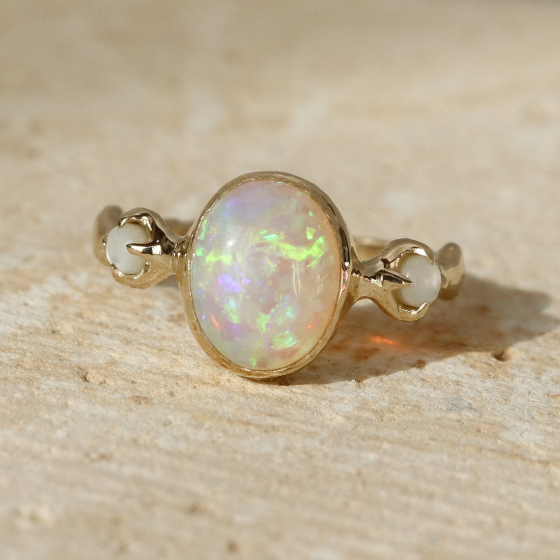 Nerida Ring | Opal, MOP, Diamonds, 14k Gold