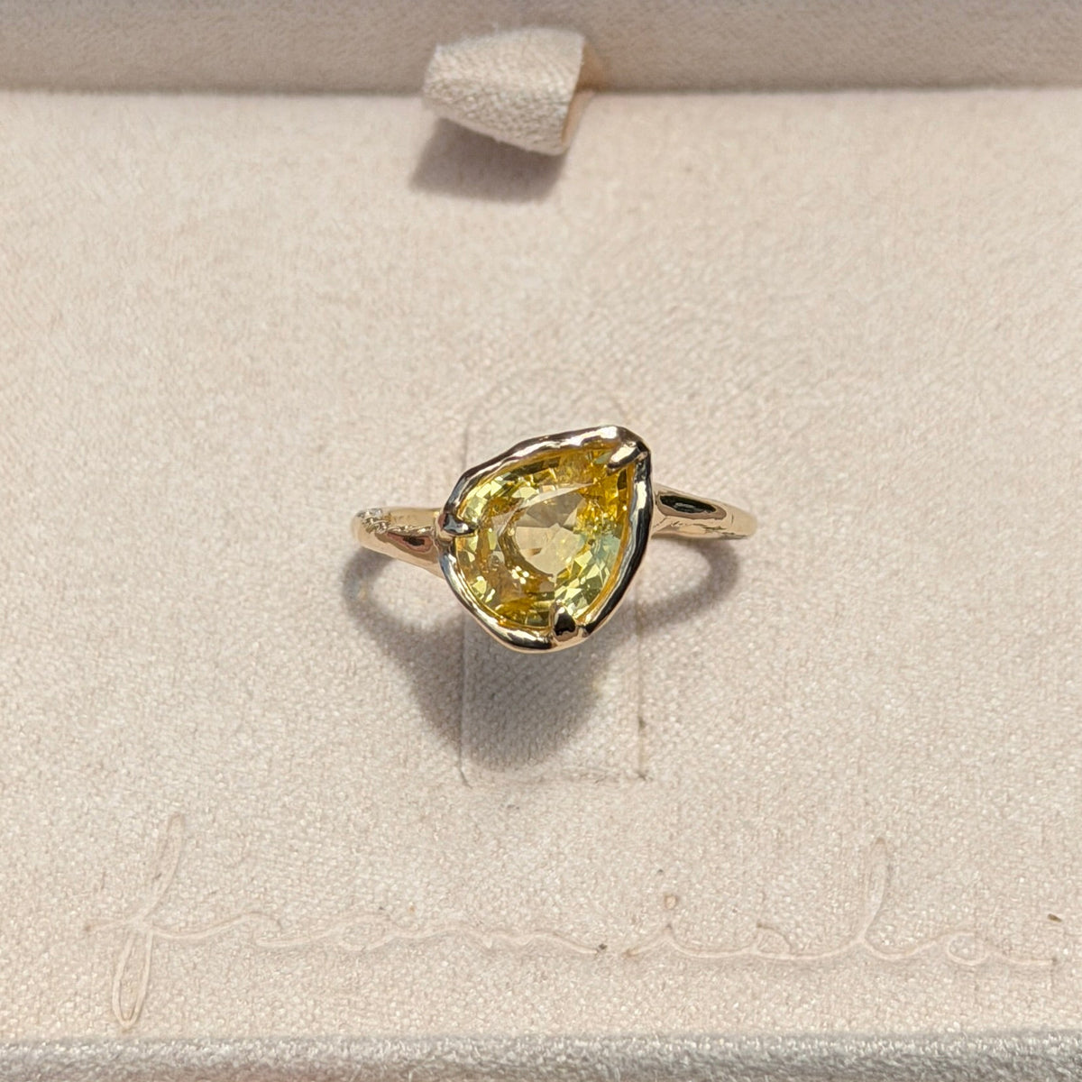 Custom Sapphire Wake of Stars Ring