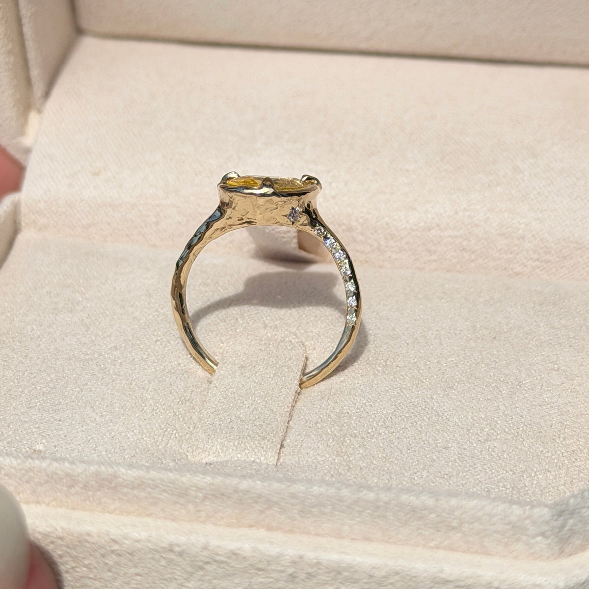 Custom Sapphire Wake of Stars Ring
