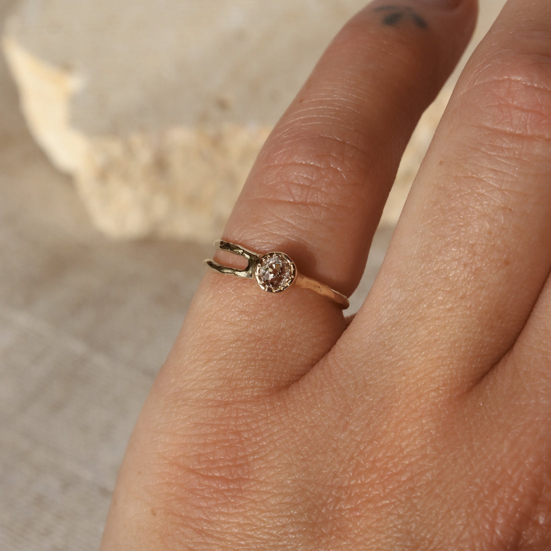 Shooting Star Ring | .21ct Old Mine Diamond