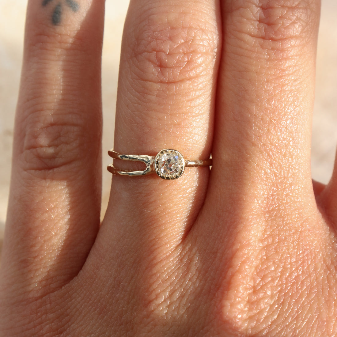 Shooting Star Ring | .29ct Old Mine Diamond