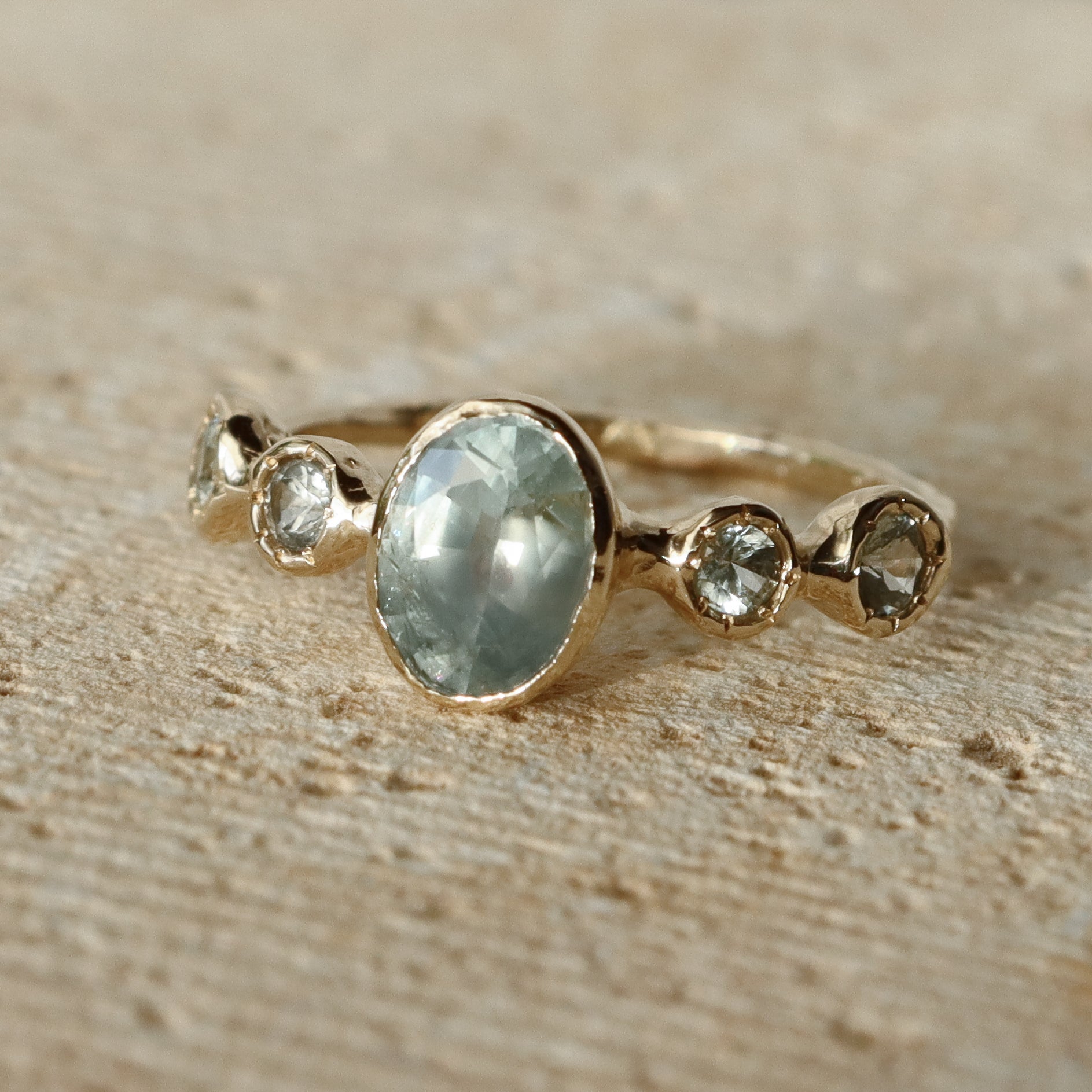 Gwendolyn | Teal Montana Sapphires, 14k Gold
