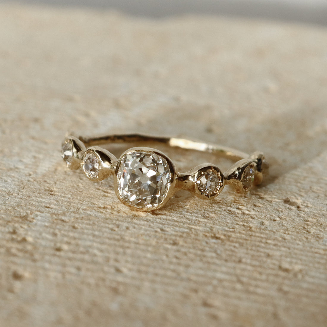 Guinevere | I VS2 Old Mine Diamond, 14k Gold
