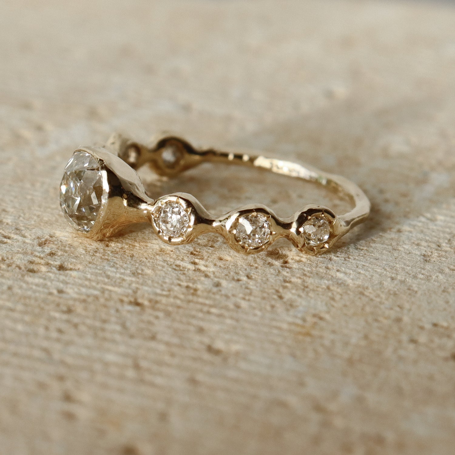 Guinevere | I VS2 Old Mine Diamond, 14k Gold