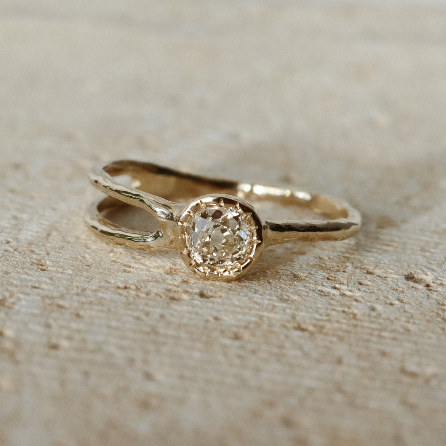 Shooting Star Ring | .36ct Old Mine Diamond