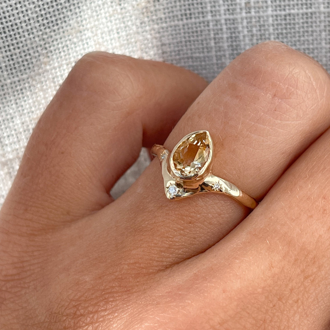 Custom Citrine Reign of Light Ring