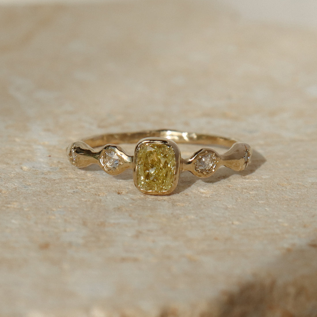 Naiad Ring | GIA Fancy Yellow Diamond, Diamonds, 14k Gold